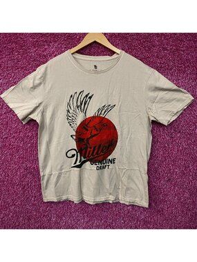 Junk Food Clothing Miller Genuine Draft Vintage Style Eagle Logo Graphic T-Shirt